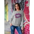 thumbnail image 2 of Floral Lips Icon Women Sweatshirt, Female 3X-Large, 2 of 4