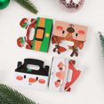 thumbnail image 3 of Christmas Treat Boxes 24 Pieces 4 Designs Santa Snowman Elk Cardboard Present Candy Cookie Boxes With Handles, 3 of 9