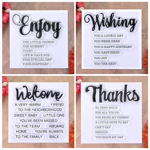 KWELLAM Sweet Girl Work Hard Be Nice You can Believe Heart Clear Stamps for Card Making Decoration and DIY Scrapbooking