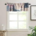 thumbnail image 3 of Beige Gray and Red Valance Curtain Abstract Art Painting Rod Pocket Valance Window Treatments 1 Panel Short Curtains for Kitchen Farmhouse Living Room Bathroom Bedroom 54 x 18 in, 3 of 6