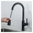 thumbnail image 4 of Kitchen Faucet Black Pull Out Kitchen Tap Brushed Gold Pull Down Kitchen Mixer Rotating Sink Faucet Mixer Tap Brass ,Easy to Install, 4 of 7