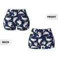 thumbnail image 3 of Sikiie Angry Shark Print Workout Shorts Women Scrunch Butt Gym Shorts Seamless High Waist Tummy Control Yoga Biker Athletic Shorts, 3 of 5