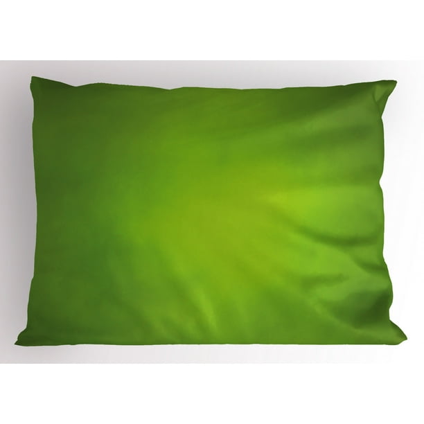 Sage Pillow Sham Abstract Green Background with Blurred Color Ecology