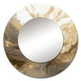 thumbnail image 2 of Designart "Aqua Symphony White And Gold Elegance" Abstract Round Mirror Wall Décor Modern - Large White Round Mirror - Round Mirror 29" x 29" Inch, 2 of 5