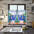 thumbnail image 4 of Yayeee Kitchen Curtains Tier Pair Light Filtering 27"x36" Rod Pocket Short Cafe Window Panel, Green Seaside, 4 of 7