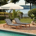 thumbnail image 2 of Safavieh Solano Outdoor Patio Sunlounger - Natural/Black, 2 of 13