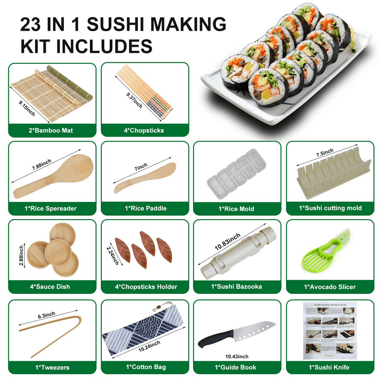  ISSEVE Sushi Making Kit/Sushi Bazooka Maker with