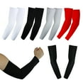thumbnail image 2 of 4 Pairs of Sport Cooling Compression Arm Sleeves UV Protection for Bike Hiking Golf Cycling Fishing Driving (White, Black, Gray, Red), 2 of 3