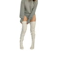 thumbnail image 4 of Women Cable Knit Extra Long Boot Socks Over Knee Thigh Stocking Leg Warmers, 4 of 8