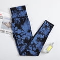 thumbnail image 4 of Mujer Yoga Pantalones Seamless Tie Dye Casual Leggings para Gimnasio Deportes (M Azul Negro) Tmvgtek Para Estrenar, 4 of 6