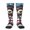 2 Black-2, variant on Patriotic Boxing Bear Art Print Contrast Color Stockings, Elastic Sports Socks Warm Socks Clothing Accessories, Adult Unisex