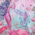 thumbnail image 6 of Orinice Mermaid Fish Sea Creatures Round Table Cover Stain Resistant Washable Indoor Outdoor Tablecloth Kitchen Dining Wedding Parties Elastic Edge 100% Polyester Fiber 42-46, 6 of 8