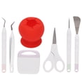 thumbnail image 1 of Vinyl Weeding Tools Set  , Craft Tools Set Accurate Cutting Grip Function 7PCS  For Silhouettes For Lettering For Cameos Red, 1 of 8