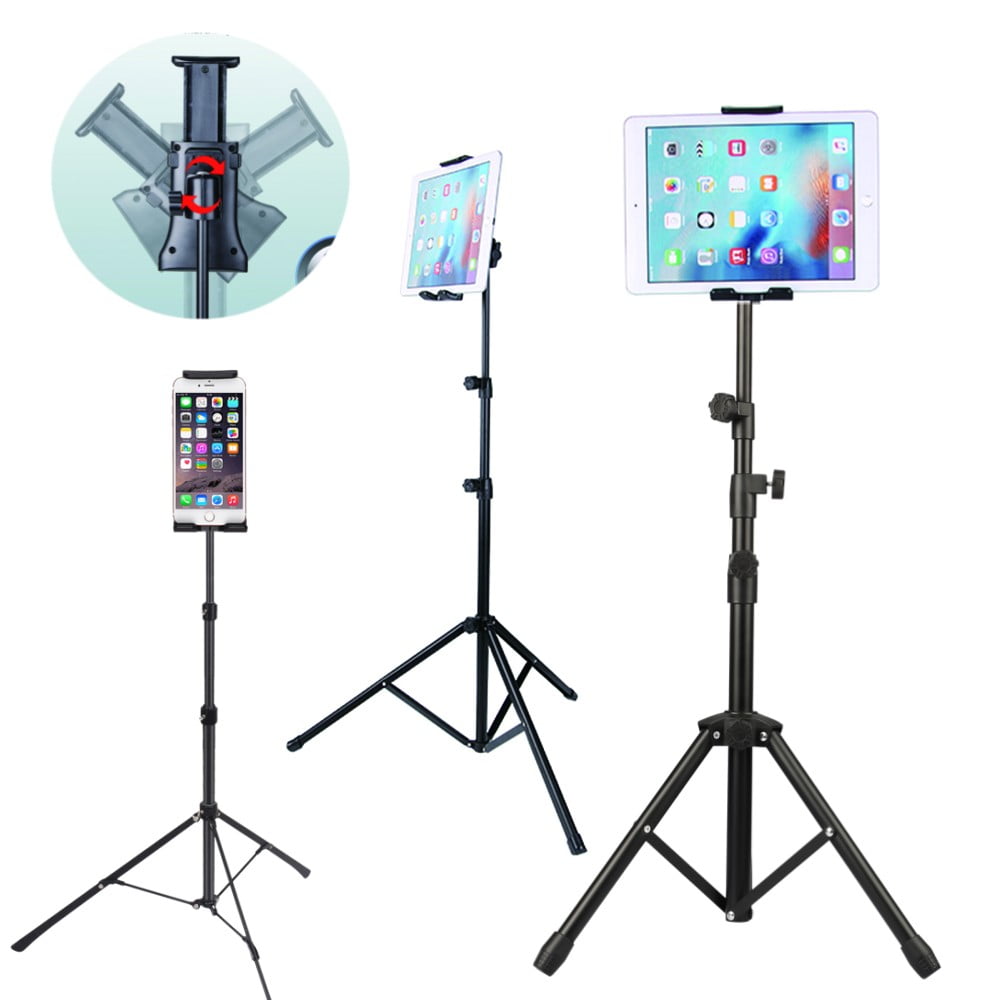 Tablet Tripod Stand, Foldable Floor Height Adjustable Tablet Tripod