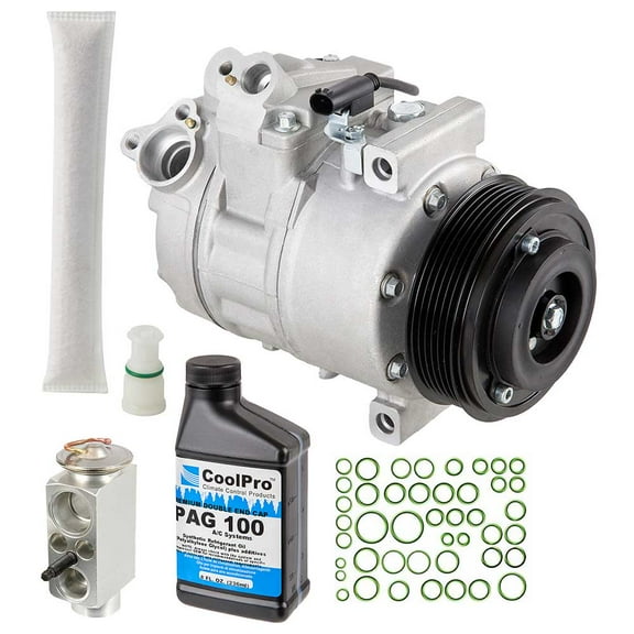 AC Compressor & A/C Kit For BMW 530i & M5 E60 2006 2007 - Includes Drier, Expansion Valve, PAG Oil & O-Ring Seals - BuyAutoParts