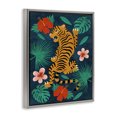 thumbnail image 4 of Stupell Industries Climbing Tiger Tropics Animals Painting Gray Floater Framed Canvas Art Print Wall Art, 25 x 31, 4 of 10