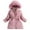Pink, variant on YunPes Teen Girls down Coat Kids Winter Mid Length Puffer Jacket Fleece Hooded Thick Warm Comfy Padded Jackets Windproof Outerwear