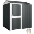 thumbnail image 1 of Outsunny Remise de Rangement Extérieure 7 Pieds x 6 Pieds de Hauteur, Remise Imperméable, Gris Foncé, 1 of 10