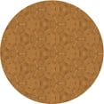 thumbnail image 1 of Ahgly Company Indoor Round Patterned Mahogany Brown Area Rugs, 4' Round, 1 of 6