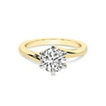thumbnail image 5 of IGI Certified 3 Carat Round Shape Lab Grown Diamond Engagement Ring | 14K Yellow Gold | Seraphina Twist Prongs Solitaire Diamond Ring | FG-VS1-VS2 Quality Friendly Diamonds, 5 of 7