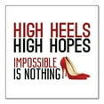 thumbnail image 1 of DistinctInk Custom Bumper Sticker - 3" x 3" Decorative Decal - White Background - High Heels High Hopes Impossible Is Nothing, 1 of 2