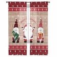 thumbnail image 2 of Christmas Santa Sheer Curtains 96 Inches Long, Xmas Tree Gnomes Snowflake Red Plaid Wood Light Filtering Window Curtains for Living Room, Rod Pocket Voile Sheer Curtain Drapes, 52"Wx96"L, 2 Panels, 2 of 9