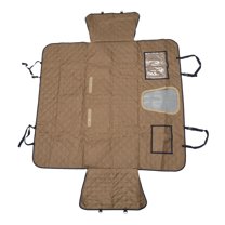 Unique Bargains 1 Pc Load-bearing Car Seat Cover with Safety Belts Hanging Ropes for Pet Brown