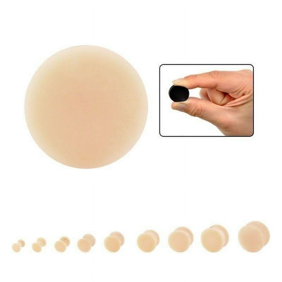 Luxe Modz 8G to 7/8" Silicone Flesh Tone Double Flare Flexible Plugs Ear Gauges Piercing Jewelry Men Women Sold as Pair