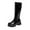Black, variant on Ketyyh-chn99 Women Boots Wide Calf Low Heel Side Zip Knee High Boots Black,37