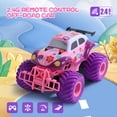 thumbnail image 6 of JoyStone Pink RC Cars for Girls, 1:18 Scale Jeep Remote Control Car, 30 Min Playtime 2.4Ghz LED Light Off-Road Pink Monster RC Trucks, 6 of 8