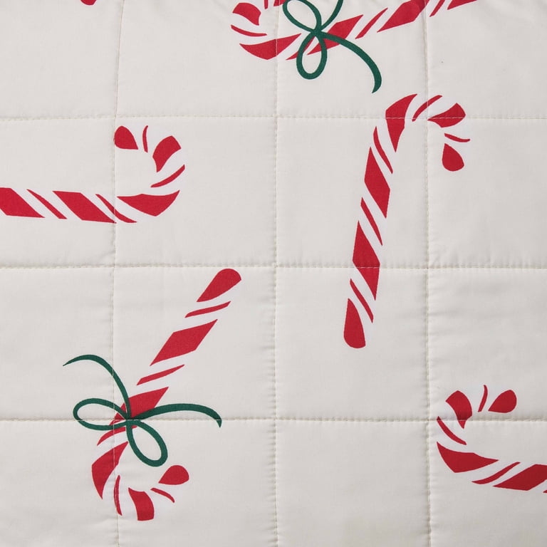 Hallmark Multi Candy Canes 3-Piece Adult Holiday Quilt Set, Full  display picture 1