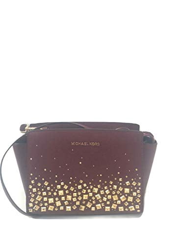 mk selma studded messenger