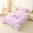 thumbnail image 2 of Erosebridal Dreamy Princess Bowknot Twin Comforter Sets For Kids,Girls Ribbon Bow Theme Initial Letter H Bedding Set,Pink Reversible,2-Piece, 2 of 7