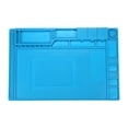 thumbnail image 1 of Silicona Soldadura Estera Magn?tico Calor Resistencia 932?F 17.7" x 12" Electr?nica Reparaci?n Trabajo Estera para Soldar Hierro Trabajo Banco Laptop Celular Tel?fono Unique Bargains estaciones de soldadura, 1 of 8