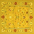 thumbnail image 1 of Ahgly Company Indoor Square Abstract Yellow Contemporary Area Rugs, 5' Square, 1 of 4
