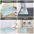 thumbnail image 3 of Dragonfly Flower Light Blue Front Door Mat, Indoor Mats for Bedroom Bathroom Kitchen, Floor Mat Non-Slip, Soft Carpet Floor Cover Machine Washable Entryway Mat - 20x31.5in, 3 of 5