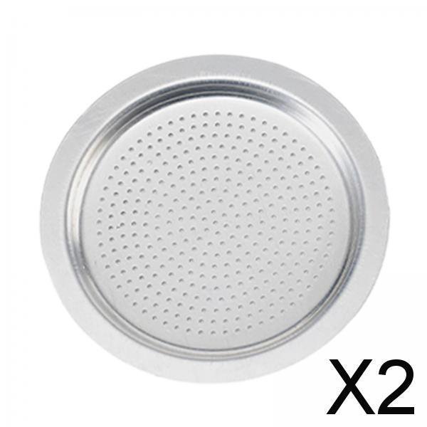 2x Filtro de Cafetera Espresso, Filtros de Embudo de Aluminio, Pantalla de Filtro Fino, de Filtro de Cafetera de Repuesto, Duradero 2 piezas
