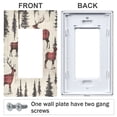 thumbnail image 3 of Yayeee Rocker Switch Wall Plate 1-Gang 4.6"x2.9" Home Decorative Outlet Cover, Plaid Deer, 3 of 6