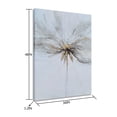 thumbnail image 2 of Abstract Grey and White Floral Canvas Wall Art with Gold Foil for Bedroom Bathroom, 2 of 6