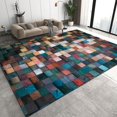 thumbnail image 3 of 4x8ft Abstract Irregular Pattern Area Rug Fashion Multicolor Art Deco Rug, Non Slip Washable Non-Shedding Foldable Short Pile Carpet For Kids Playroom,Dining,Home,Decor,Office, 3 of 7