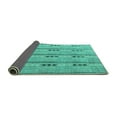 thumbnail image 2 of Ahgly Company Indoor Square Abstract Turquoise Blue Modern Area Rugs, 6' Square, 2 of 4