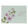 thumbnail image 1 of Bridal Shower Cutting Board, Spring Time Flowers Lilacs Bride Celebration Bachelorette Party, Decorative Tempered Glass Cutting and Serving Board, Small Size, Pale Pink and Green, by Ambesonne, 1 of 1