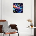 thumbnail image 3 of 10 Inch Wall Clock Battery Operated Silent Clock Decorative for Office, Kitchen, Outdoor, Living Room，Starry Shiny Sparkling Butterfly on Dark Style, 3 of 4