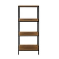 thumbnail image 4 of Caffoz Rustic Bookshelf - 4-Tier Industrial Bookcase with Adjustable Shelves, Vintage Home Office Furniture, 4 of 8