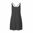 thumbnail image 4 of Dresses for Women 2025 Elegant Classy Swimsuit Cover Up Spaghetti Strap Eyelet Embroidery Sleeveless Summer Dress Black L, 4 of 6