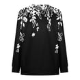 thumbnail image 5 of Rbaofujie Sweat à Capuche Surdimensionné pour Femmes Imprimé Non Positionné Col Rond Manches Longues Haut à Manches Régulières Sweat à Capuche Noir Pulls d'Halloween pour Femmes, 5 of 5