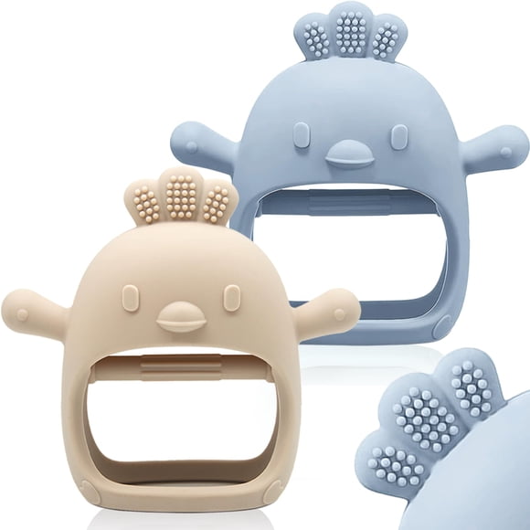 Manopla de dentición para bebé, paquete de 2, ChooKaChoo, silicona sin BPA