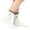 Yellow, variant on Womens Vertical Rib Knit Mid Crew Socks Fuzzy Folded Plush Mini Embroidered Bow Soft Elastic Breathable Comfort Stockings for School Casual Wear