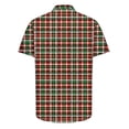 thumbnail image 3 of Mens Plaid Shirts Summer Loose Tshirt Tops Short Sleeve Blouse Button Doen Outfits Lapel Collar Clothings Trendy Loose Blouses, 3 of 4