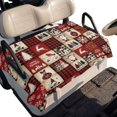 thumbnail image 2 of Christmas Plaid Golf Cart Seat Covers, Xmas Tree Snowflake Snowman Vintage Red Golf Cart Seat Towel Cover for 2/4 Seater Bench Seats, Breathable Washable Dust & Sun Protection Seats Blanket 51''x31'', 2 of 9